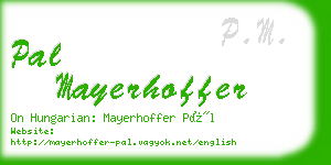 pal mayerhoffer business card